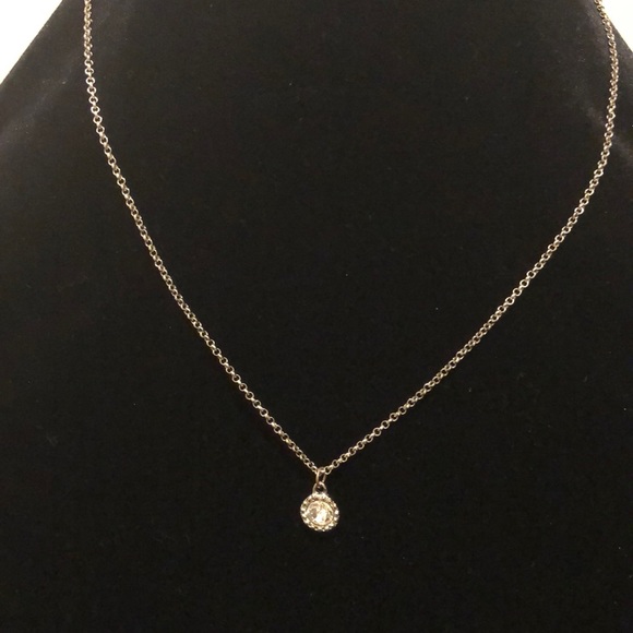 Necklace with Rhinestone Pendant - Picture 2 of 5